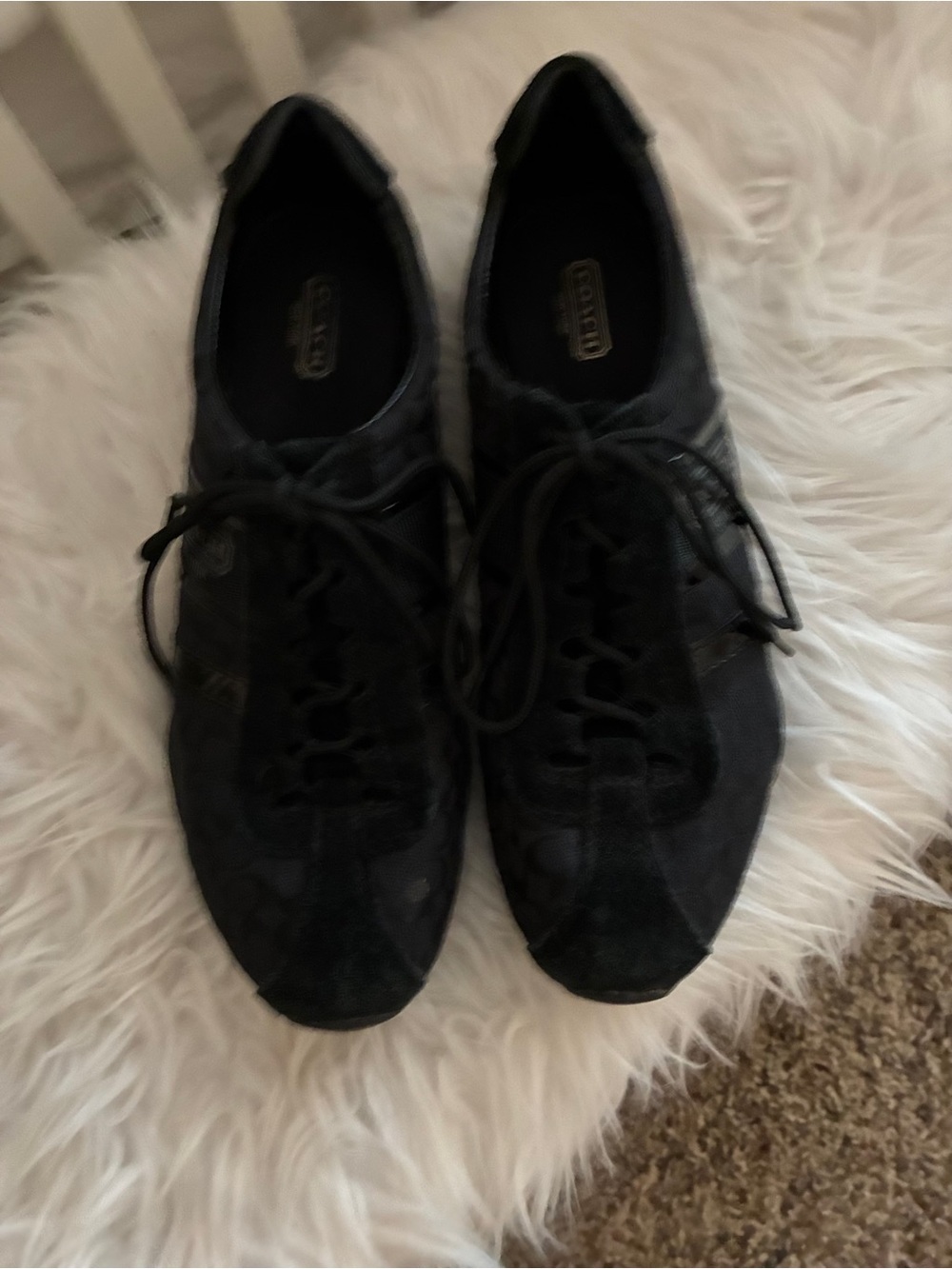 Coach Remonna Signature Sneakers - Black Sz 9.5 - Picture 10 of 15